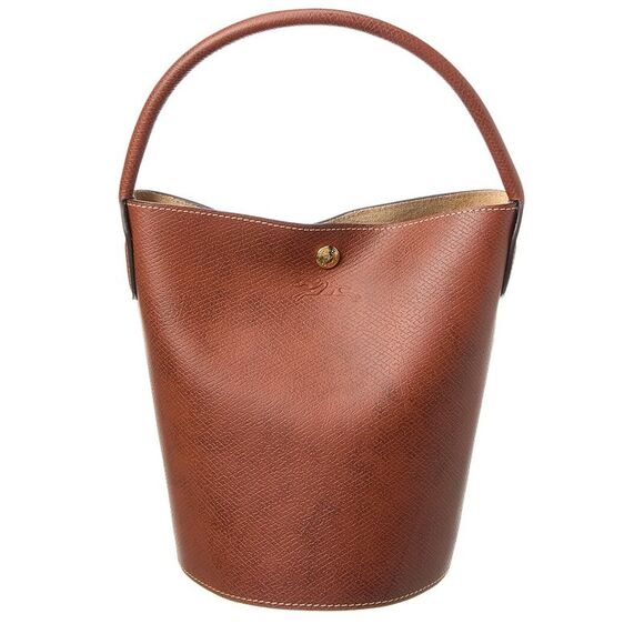 Longchamp Épure Small Leather Bucket Bag Brown